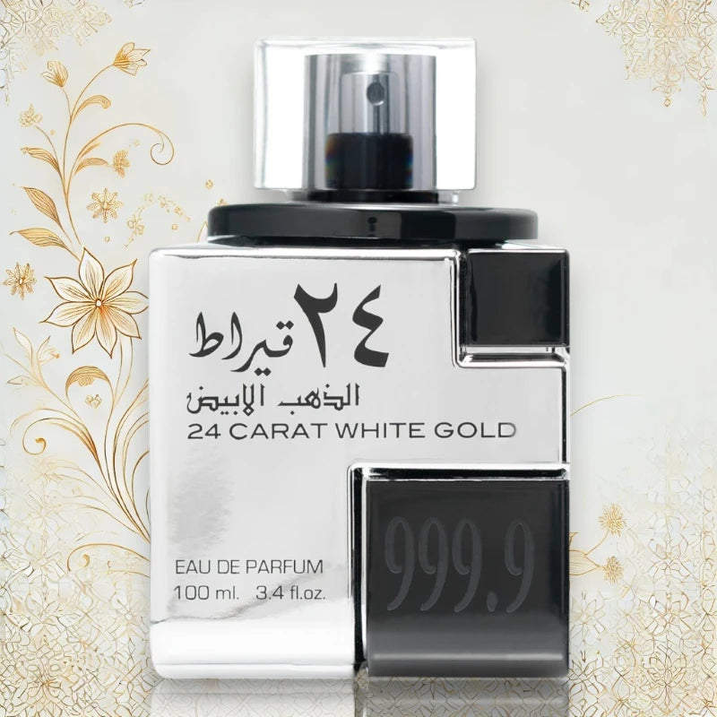 Lattafa 24 Carat White Gold – Duft mit Orangenblüte, Lavendel und Oud.