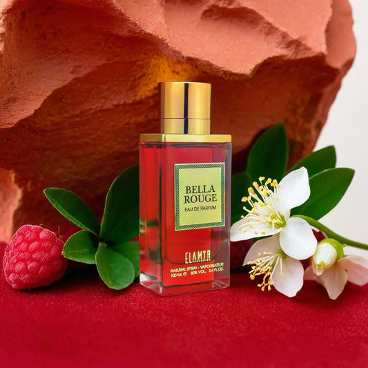 EL AMIR BELLA ROUGE, luxuriöser orientalischer Duft, 100 ml Flakon, intensiv und exotisch.