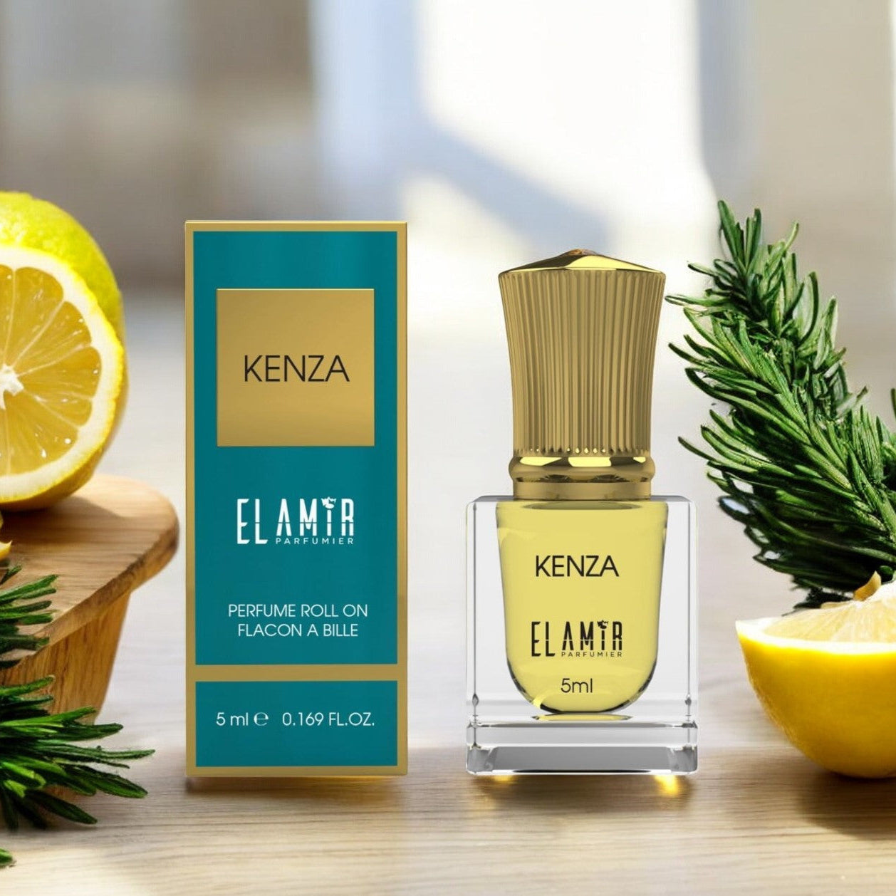 EL AMIR Parfümöl KENZA in der praktischen 5-ml-Roll-on-Flasche – ein eleganter Unisex-Duft für besondere Momente.