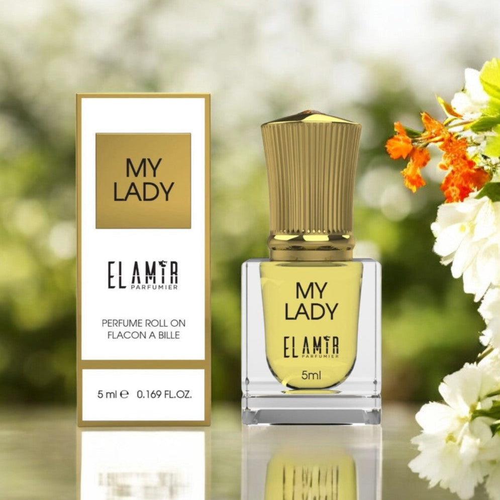 EL AMIR Parfümöl MY LADY – eine verführerische Komposition aus saftiger Birne, Veilchen & Moschus.