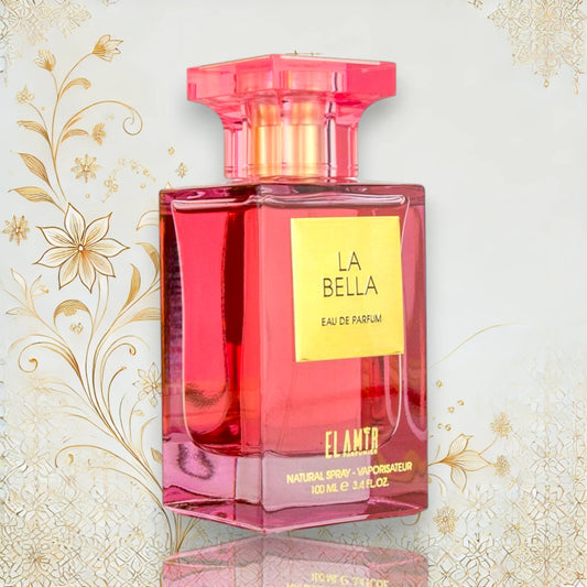 Nahaufnahme des El Amir La Bella Eau de Parfum, 100 ml – sinnlicher, exotischer orientalischer Damenduft für besondere Anlässe