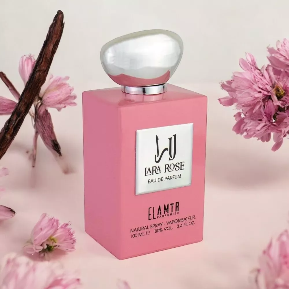 El Amir Lara Rose Parfum 100 ml – femininer Rosenduft für Damen in stilvoller pinker Flasche