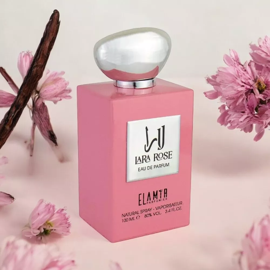 El Amir Lara Rose Parfum 100 ml – femininer Rosenduft für Damen in stilvoller pinker Flasche