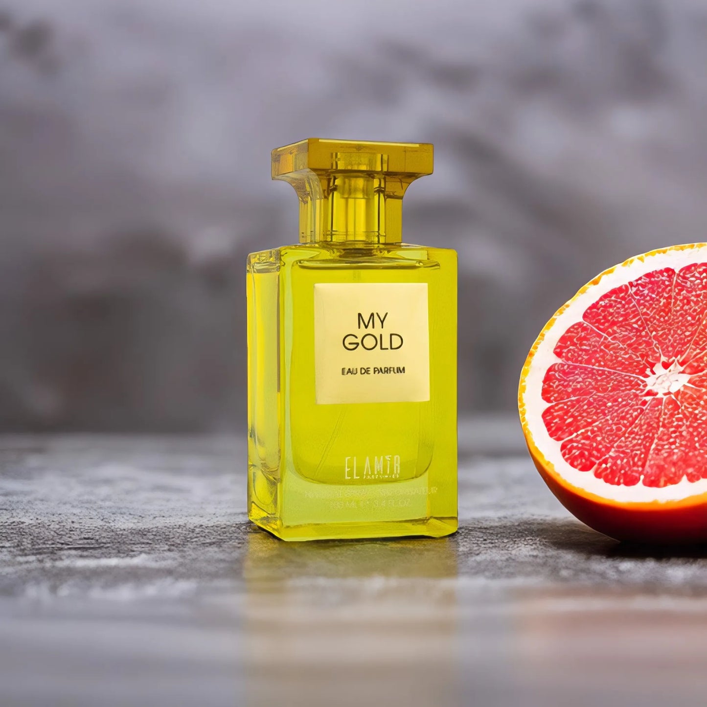 El Amir My Gold Parfum 100 ml – spritziger Zitrusduft mit Grapefruitnote in goldgelber Flasche