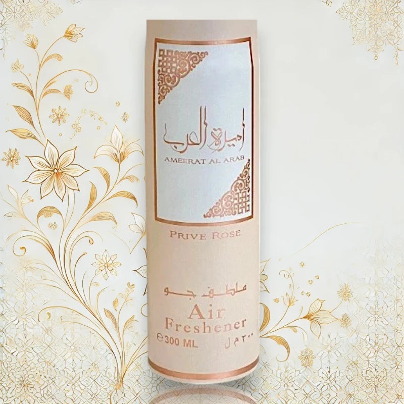 Ameerat Al Arab Prive Rose Raumduft von Lattafa – Orientalischer Lufterfrischer mit Jasmin, Tonkabohne und Amber. Ideal für Wohnräume, 300 ml.