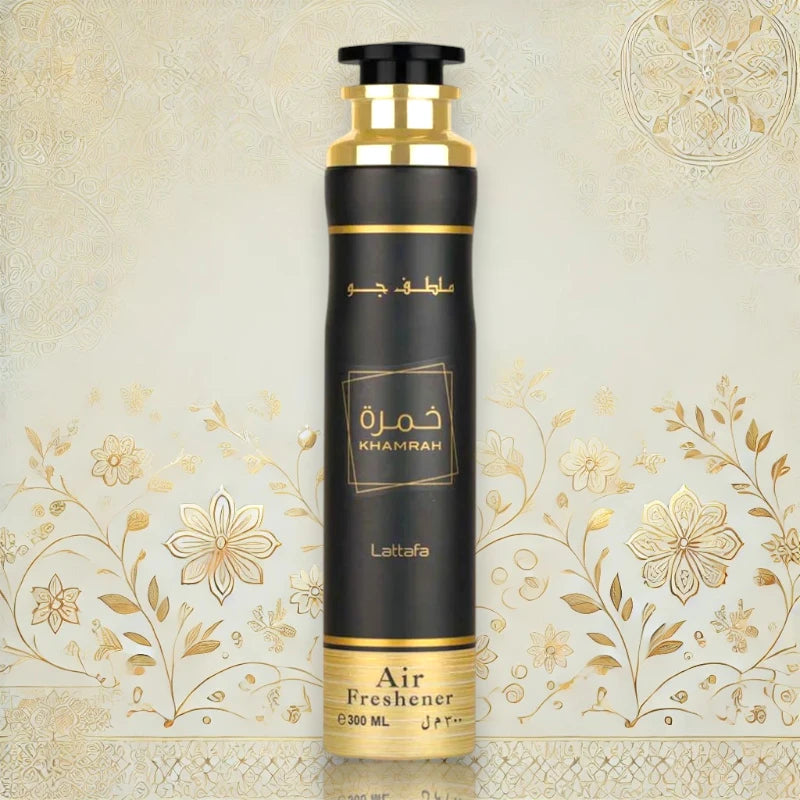 Lattafa Khamrah Raumspray – Würziger Raumduft mit Zimt, Praline und Amber. Perfekt als Lufterfrischer für Zuhause, Büro oder Auto.