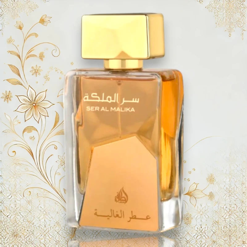 Lattafa Ser Al Malika Attar Al Ghalia – Duft mit Safran, Patchouli und Vanille.