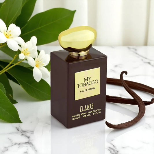 Arabischer Herrenduft mit Duftnoten aus grünem Apfel, Weihrauch, Patchouli, Tabak und Moschus – El Amir My Tobacco Eau de Parfum