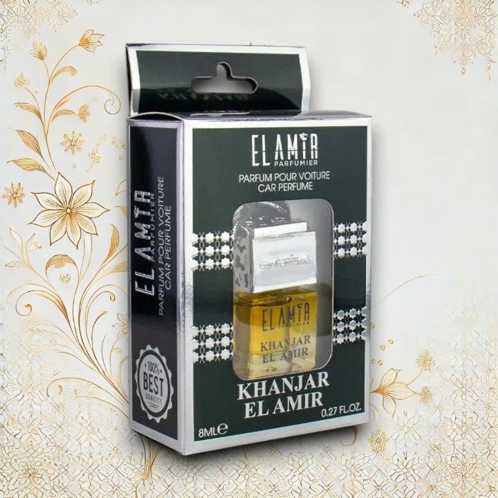 El Amir Khanjar Auto Parfüm – Eleganter Auto Duft mit Vanille, Moschus und holzigen Noten. Perfekt für ein luxuriöses Auto-Ambiente, 8 ml.