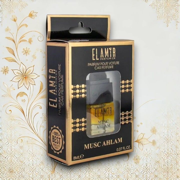 Luxuriöser Auto Duft – El Amir Musc Ahlam mit Schokolade, Tonkabohne und weißen Blüten. Perfekt für ein elegantes Auto-Ambiente, 8 ml.
