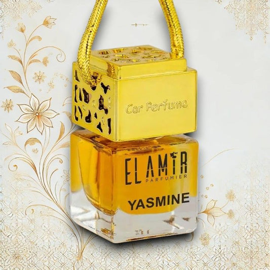 Yasmine Autoduft von El Amir – Edler Autolufterfrischer mit Muskatnuss, Vanille und Moschus. Alkoholfrei und langanhaltend, 8 ml.