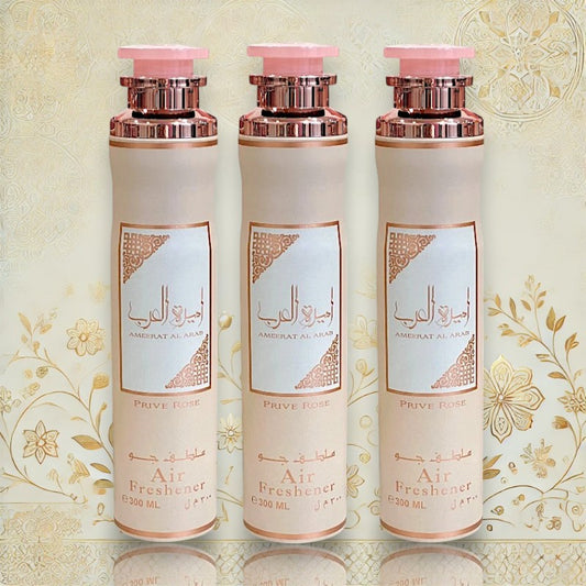 3x Lattafa Ameerat Al Arab Prive Rose Raumspray