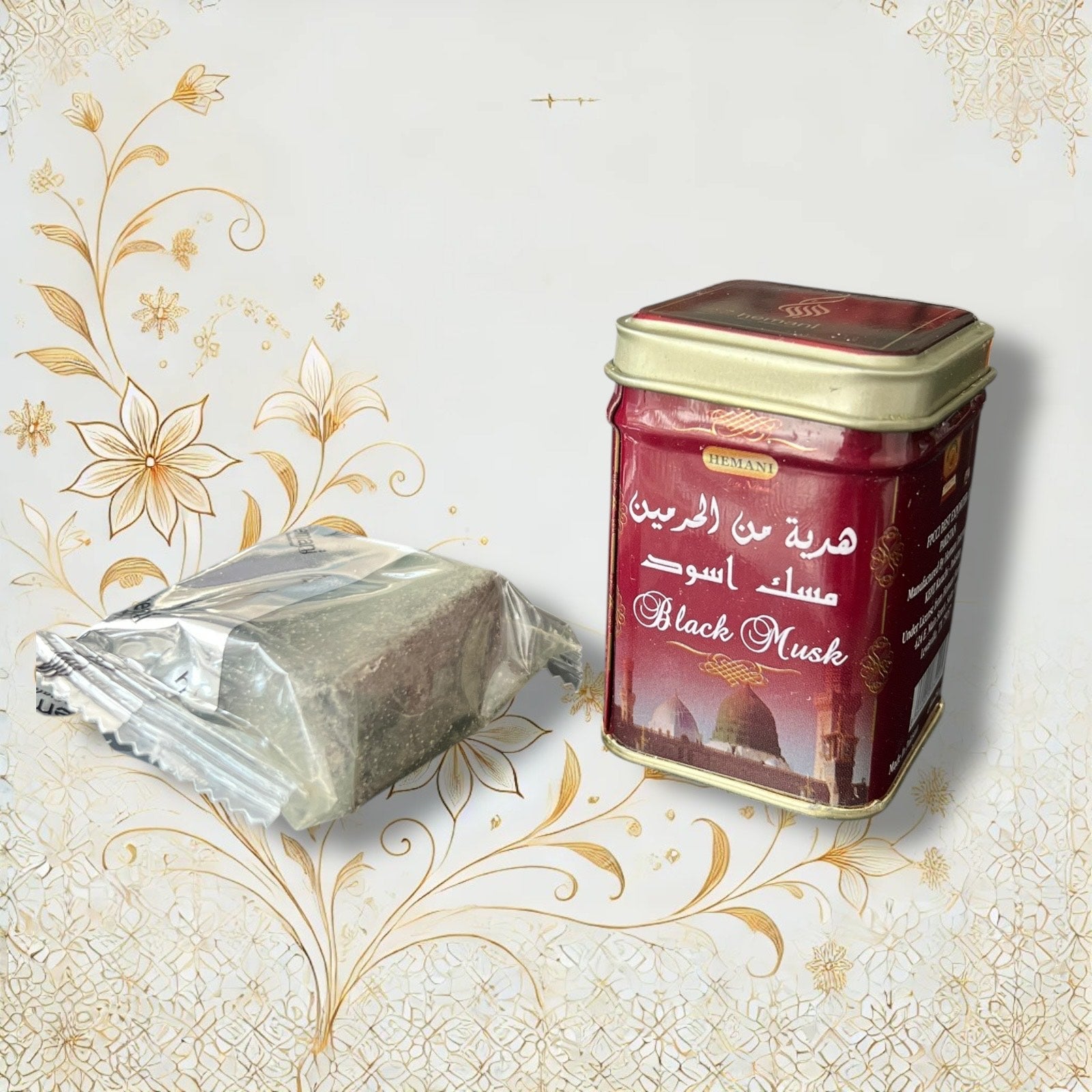 Black Musk Jamid in roter Dose mit arabischer Schrift