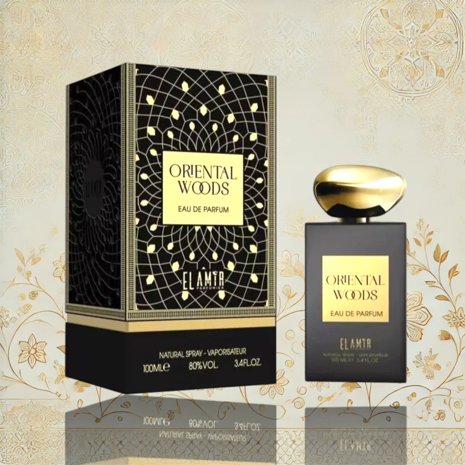 EL AMIR ORIENTAL WOODS Eau de Parfüm, intensiver orientalischer Duft für Herren im 100 ml Flakon