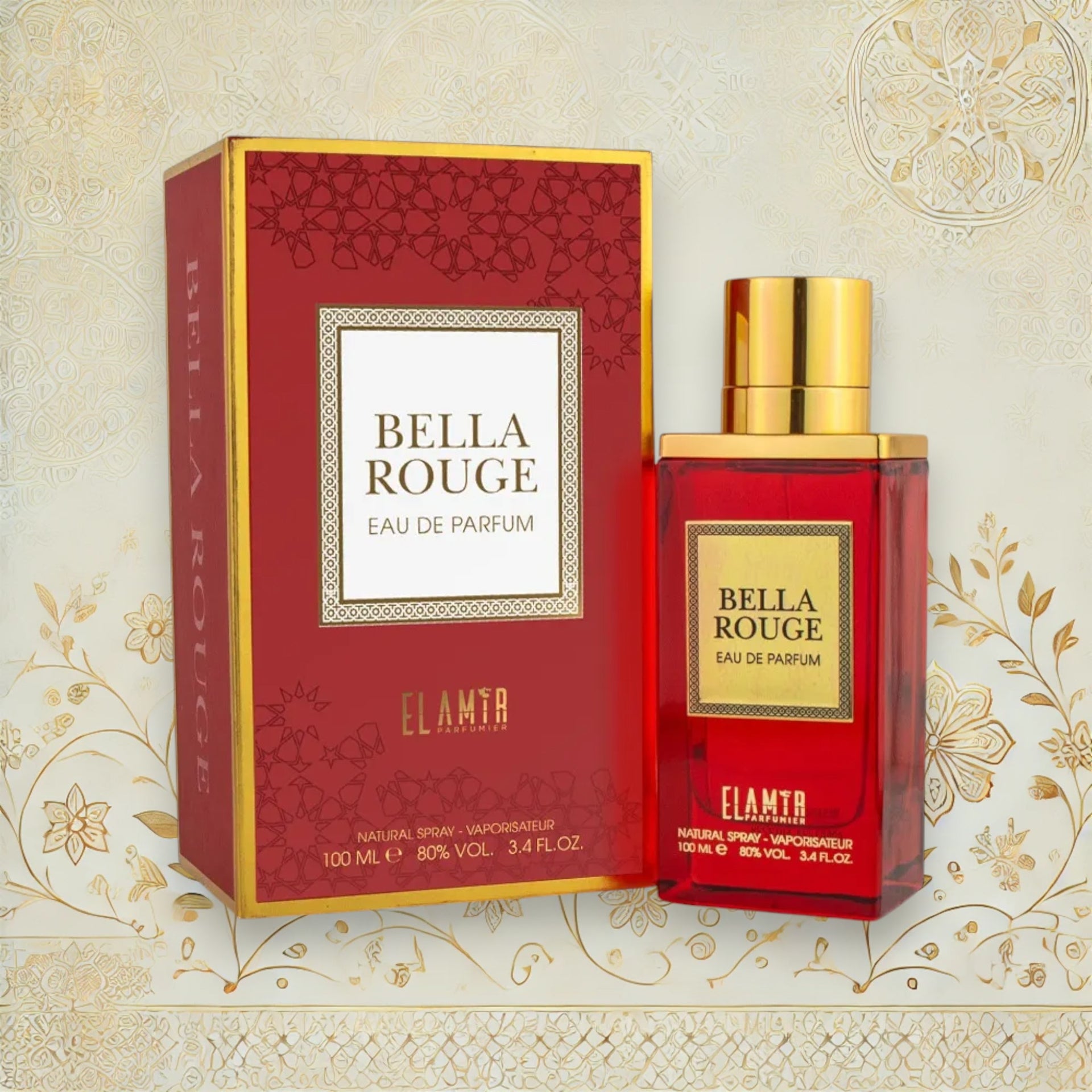 EL AMIR BELLA ROUGE Eau de Parfüm – Orientalischer Demen Duft, 100 ml