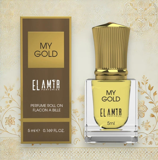 EL AMIR Parfümöl MY GOLD – eine verführerische Mischung aus Vanille, Oud & Amber.