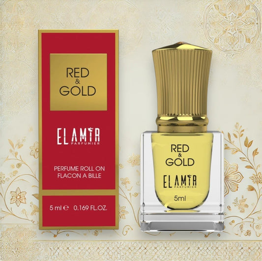 EL AMIR Parfümöl RED & GOLD 5 ml – Orientalischer Unisex-Duft mit Jasmin, Safran & Amber