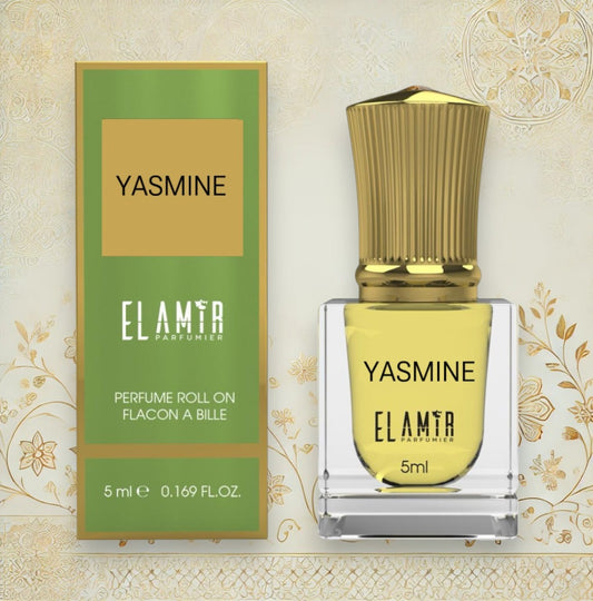  EL AMIR Parfümöl YASMINE – ein süßer, blumiger Duft mit orientalischen Noten von Oud und Amber.