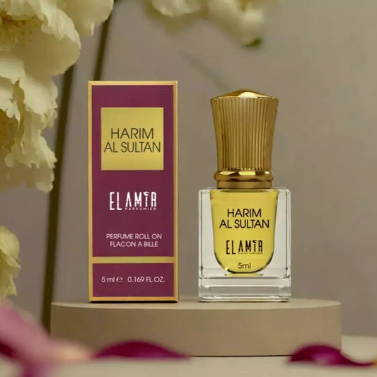 EL AMIR Parfümöl HARIM AL SULTAN in der praktischen 5-ml-Roll-on-Flasche – ein eleganter, geheimnisvoller Unisex-Duft für besondere Momente.