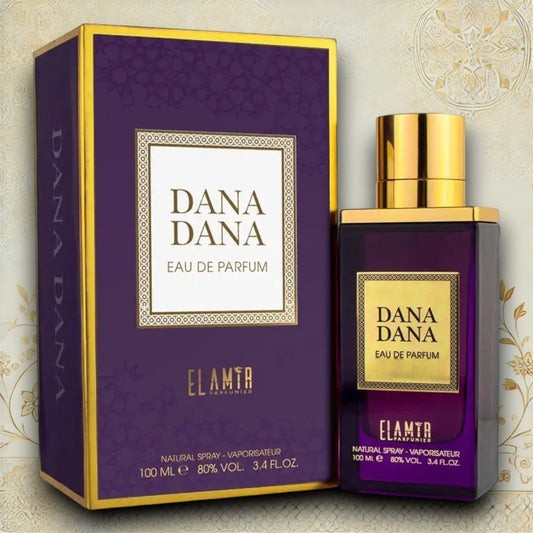 Das El Amir DANA DANA Eau de Parfum verführt mit Jasmin-Sambac, Orangenblüte, Tuberose, Ambroxan und Vetiver – ein luxuriöses und blumiges Damenparfüm
