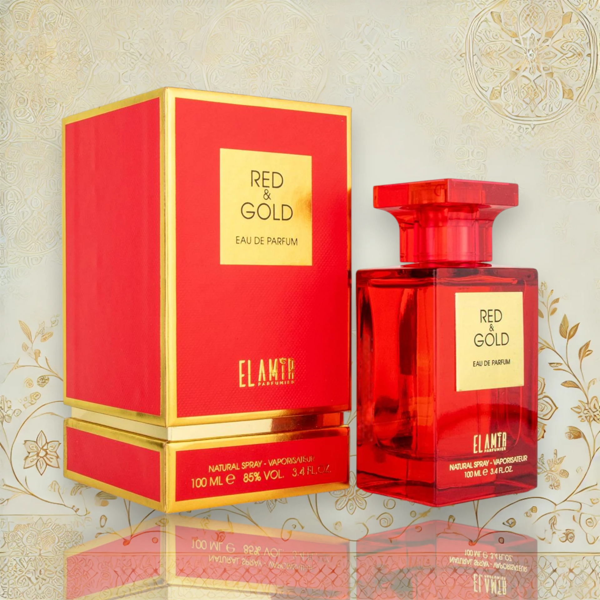 El Amir Eau de Parfüm RED & GOLD – Orientalisches Damen Parfum, 100 ml