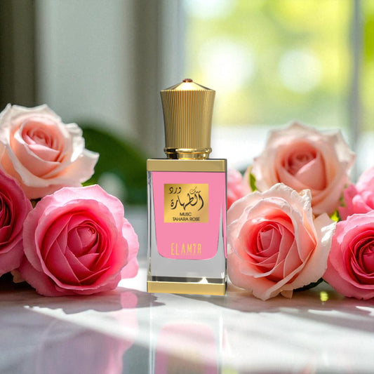  Produktbild von El Amir Musk Tahara Rose – konzentriertes Parfümöl 12 ml in dekorativer Box mit Glasflakon

