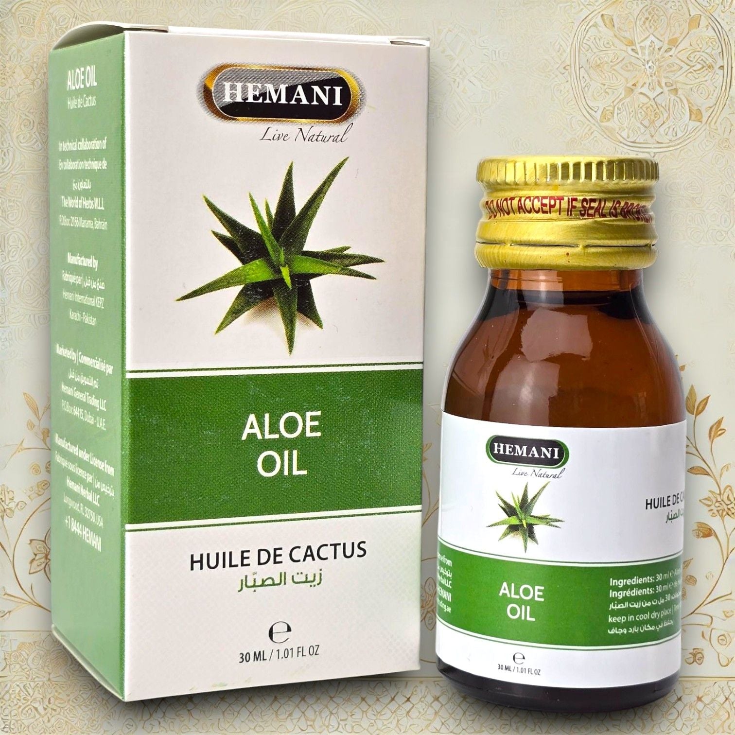Reines Aloe Vera Öl von Hemani für Haut und Haar. Spendet Feuchtigkeit, lindert Hautirritationen, wirkt regenerierend & schützt vor Austrocknung.