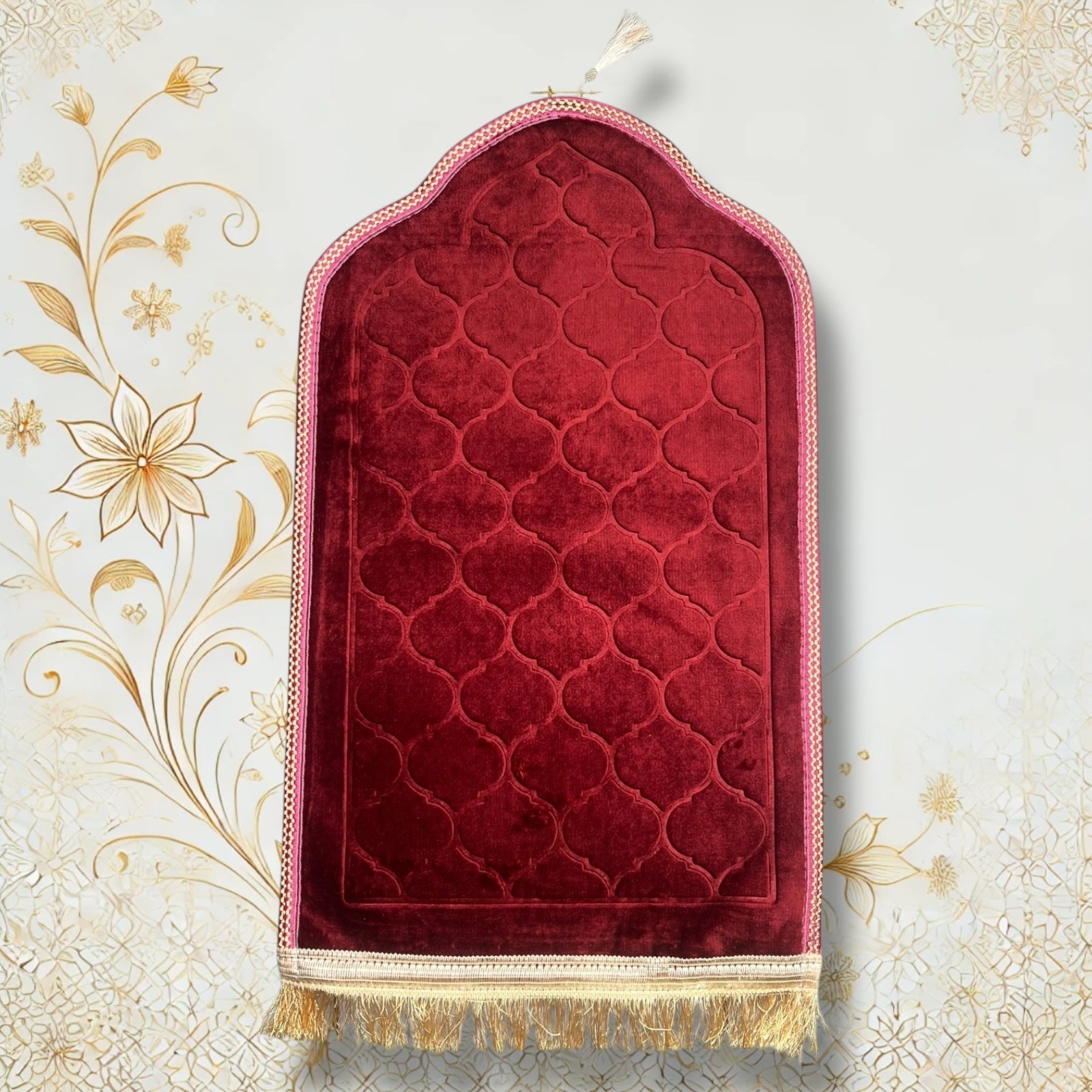 Roter Gebetsteppich für Kinder – weich, dick und elegant
