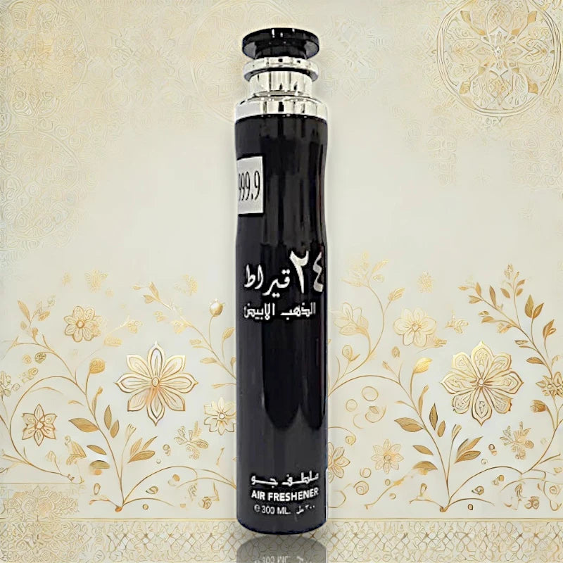 24 Carat White Gold Raumduft von Lattafa – Orientalischer Lufterfrischer mit Oud, Tonkabohne und Vetiver. Ideal für edle Wohnräume, 300 ml.