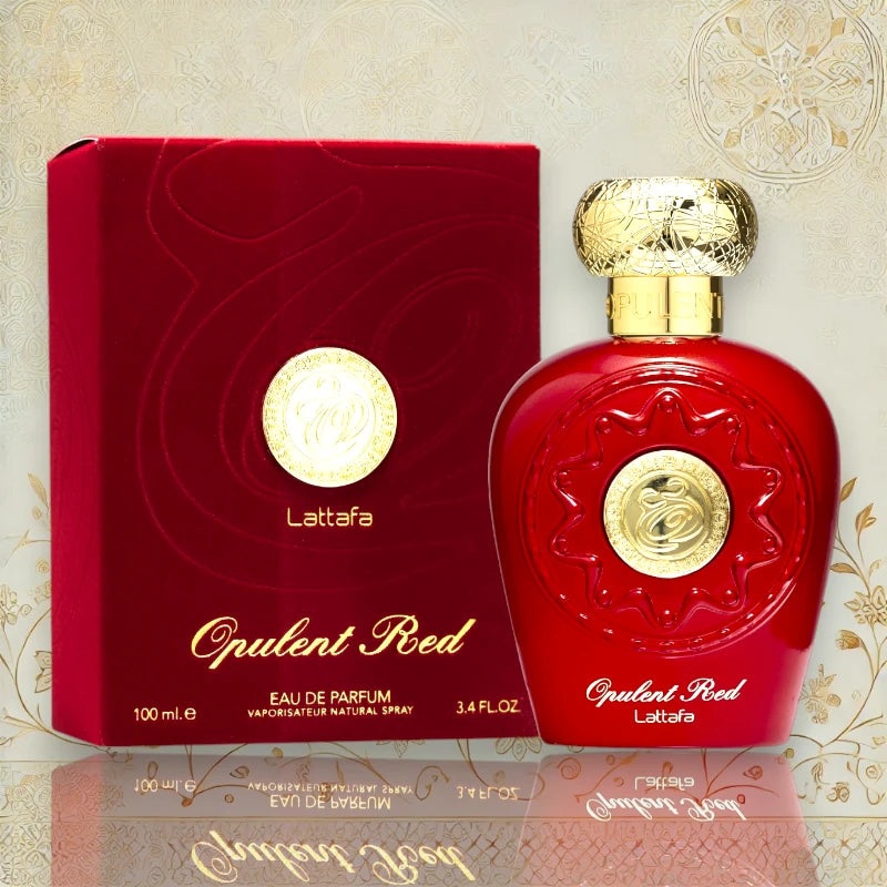 Flakon des Lattafa Opulent Red Eau de Parfum – verführerischer Damenduft.
