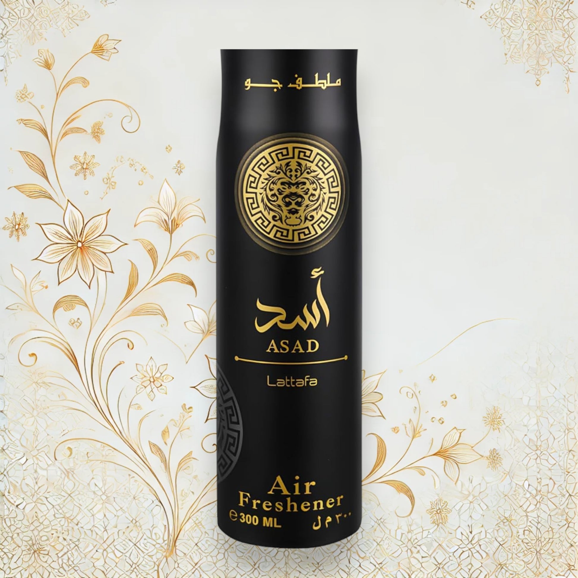 Raumspray Lattafa Asad mit warmen Amber- und Vanille noten für eine stilvolle Raumatmosphäre