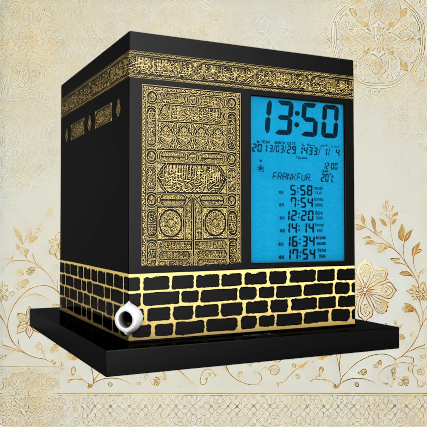 Mirac Kaaba Azan Uhr - Kabe Mekka Saati mit Quran & 8 Azan Stimmen