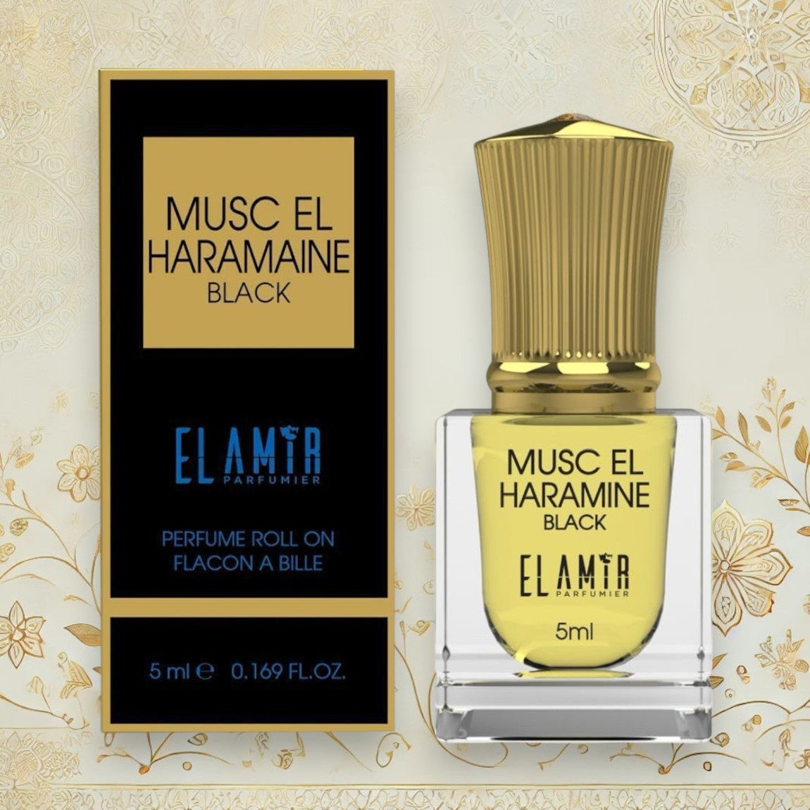 El Amir Musc El Haramain Black Parfümöl 5 ml – Parfümflakon mit Verpackung