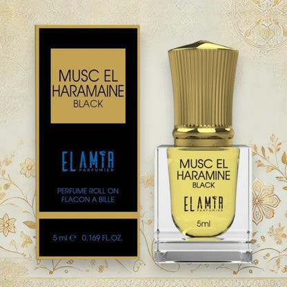 El Amir Musc El Haramain Black Parfümöl 5 ml – Parfümflakon mit Verpackung