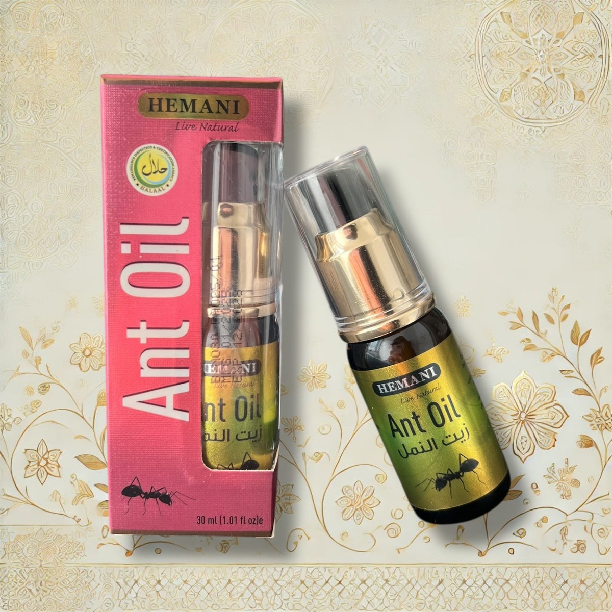 Hemani Ameisenöl Ant Oil 30 ml – Ant-Oil-Flasche mit Verpackung